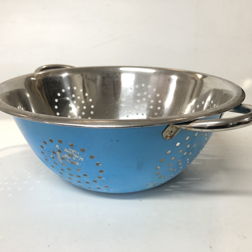 COLANDER, Blue Stainless Steel